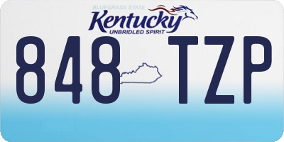 KY license plate 848TZP