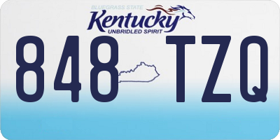 KY license plate 848TZQ