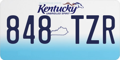 KY license plate 848TZR