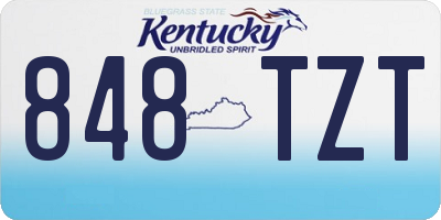 KY license plate 848TZT