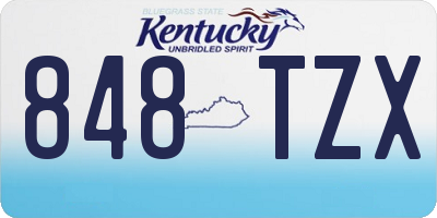 KY license plate 848TZX