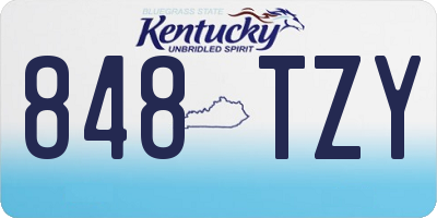 KY license plate 848TZY