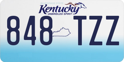 KY license plate 848TZZ