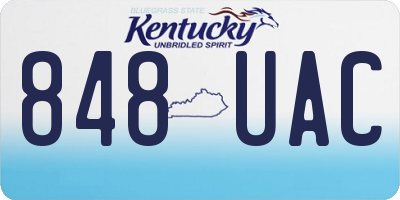 KY license plate 848UAC