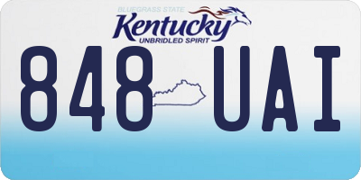 KY license plate 848UAI
