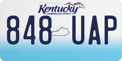 KY license plate 848UAP