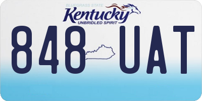 KY license plate 848UAT