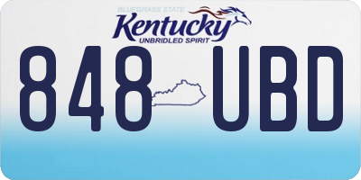 KY license plate 848UBD