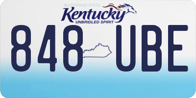 KY license plate 848UBE