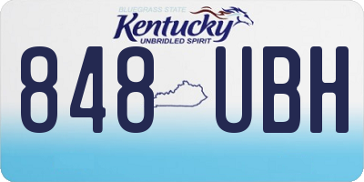 KY license plate 848UBH