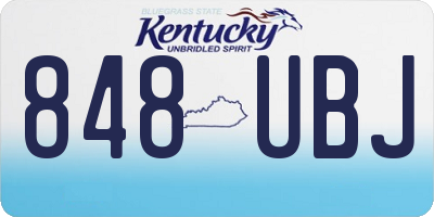 KY license plate 848UBJ