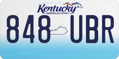 KY license plate 848UBR
