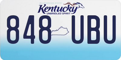 KY license plate 848UBU