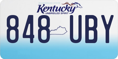 KY license plate 848UBY