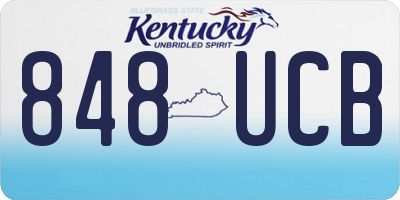 KY license plate 848UCB