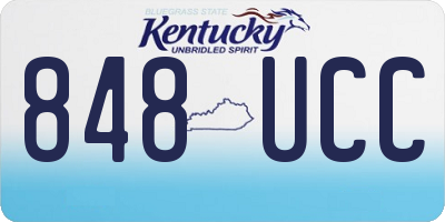 KY license plate 848UCC