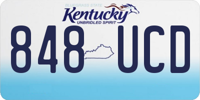 KY license plate 848UCD
