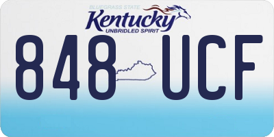 KY license plate 848UCF