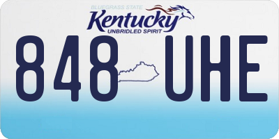 KY license plate 848UHE