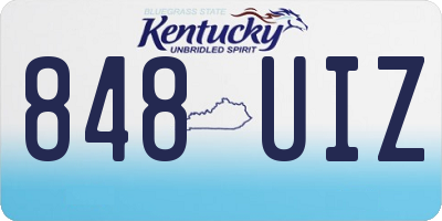 KY license plate 848UIZ