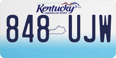 KY license plate 848UJW
