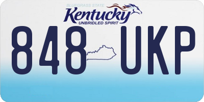 KY license plate 848UKP