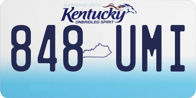KY license plate 848UMI