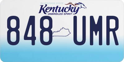 KY license plate 848UMR