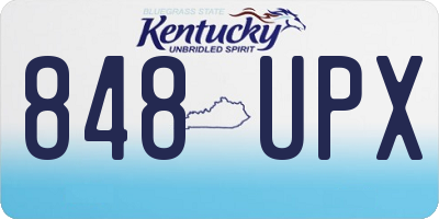 KY license plate 848UPX