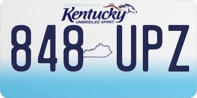 KY license plate 848UPZ