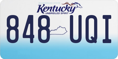KY license plate 848UQI