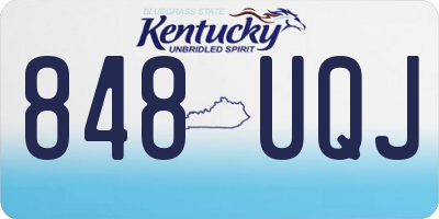 KY license plate 848UQJ