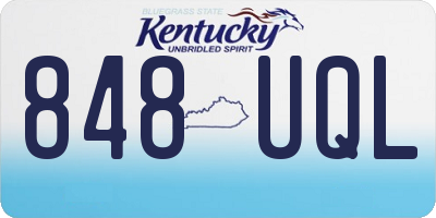 KY license plate 848UQL