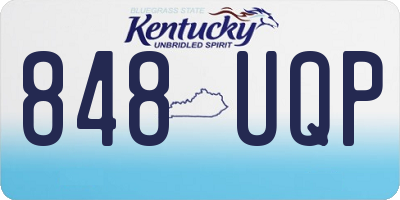 KY license plate 848UQP