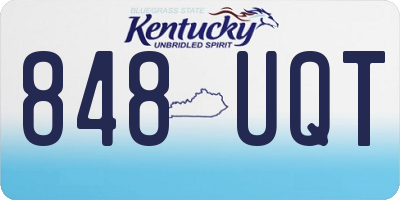 KY license plate 848UQT