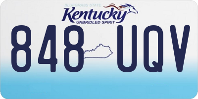 KY license plate 848UQV