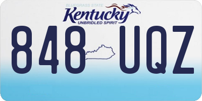 KY license plate 848UQZ