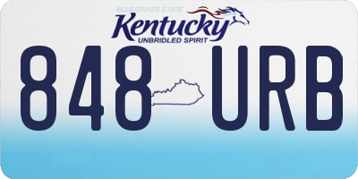 KY license plate 848URB