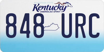 KY license plate 848URC