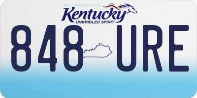 KY license plate 848URE