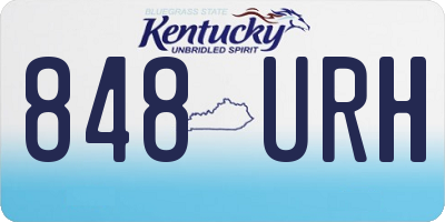 KY license plate 848URH