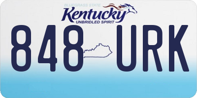 KY license plate 848URK