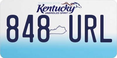 KY license plate 848URL