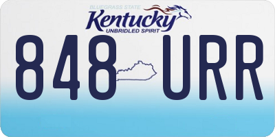 KY license plate 848URR