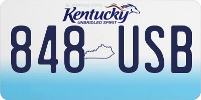 KY license plate 848USB