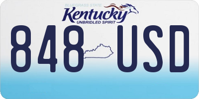KY license plate 848USD