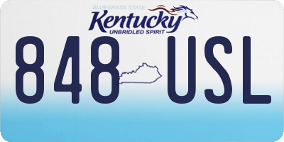 KY license plate 848USL