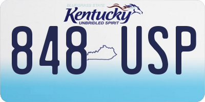 KY license plate 848USP