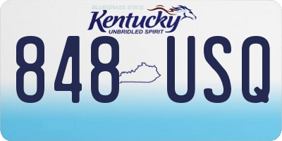 KY license plate 848USQ