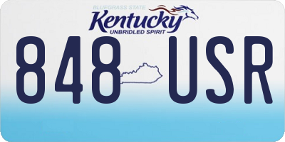 KY license plate 848USR